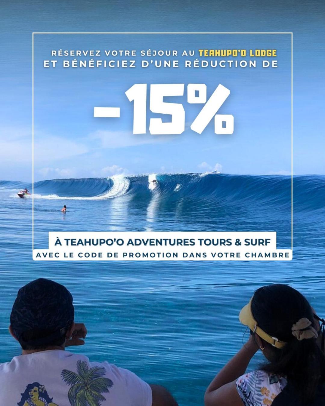 Teahupo'O Lodge, Fare Raepu'U, L'Aventure Du Bout De L'Ile En Famille Ou Entre Amis Teahupoo Eksteriør bilde